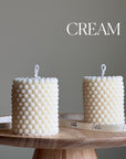 Bubble Soy Wax Pillar Candle: Geometric Home Decor-2