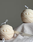 Handmade Halloween Mummy Candle | Sculptural Soy Wax Candle-2