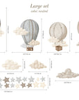 Dreamy Hot Air Balloon & Star Wall Decals - Nursery & Kids' Room Decor