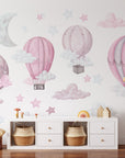 Dreamy Hot Air Balloon & Star Wall Decals - Nursery & Kids' Room Decor
