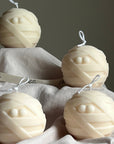 Handmade Halloween Mummy Candle | Sculptural Soy Wax Candle-1