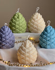 Handmade Pine Cone Soy Candle: Christmas Home Decor