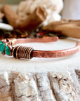 Raw Turquoise Cuff - Electroformed Copper | Handmade by Blackbird & Sage