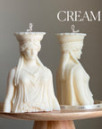 Caryatid Statue Candle: Sculptural Soy Wax Pillar Candle-3