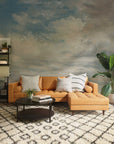 Light Blue Clouded Wall Mural | Sky Wall Decal | Classic Art Removable Wallpaper | Retro Paintings | Wall Art | Wallpapers