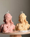 Blind Justice Soy Wax Candle: Woman Bust Statue Candle-0
