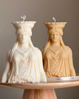 Caryatid Statue Candle: Sculptural Soy Wax Pillar Candle-0