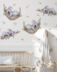 Sleeping Koala Nursery Wall Decal | Australian Forest Nursery Decor | Kids Room Nursery Stickers