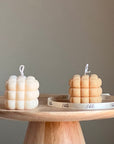 Cube Candle: Handmade Soy Pillar Candle, Home Decor