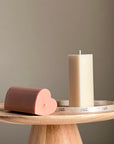 Heart Soy Pillar Candle | Sculptural Home Decor-0