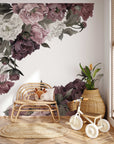Classic Peonies Wall Art | Removable Wallpaper | Peony Bouquet | Floral Wall Mural | Peony Painting Wall Sticker | Floral Decal | Flower