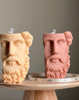 Zeus Bust Soy Candle | Greek Statue Decor