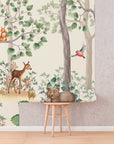 Kids Wallpaper Peel and Stick | Kids Watercolor Forest Wall Mural