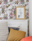 Bright Tropical Wallpaper | Self Adhesive Removable and Regular Wallpaper | Flamingo Wall Mural | Tropical Print Wallpaper