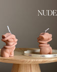 Handmade Soy Wax Female Body Candle with Snake