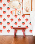 Strawberries Decal | Wall Decal Set for Kids Decor | Charming Set of Wall Stickers