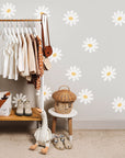Whimsical Daisy Wall Decals - Nursery Vinyl Stickers - Floral Wall Art for Kids' Rooms