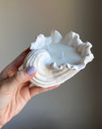Conch Shell Soy Wax Candle | Jesmonite Vessel, Handmade-2