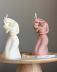 Mother & Child Soy Wax Candle: Hand-Poured Sculptural Pillar-0