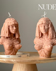 Handmade Cleopatra Soy Candle: Sculptural Bust Art-1