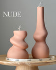 Irregular Pillar Candle Duo
