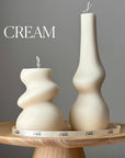 Irregular Pillar Candle Duo