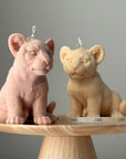 Handmade Lion Candle: Sculptural Soy Wax Animal Candle-0
