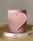Heart Shaped Soy Wax Candle: Jesmonite Vessel, Handmade Scented Candle-2