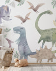 Colorful Dinosaur Wall Decals: Kids Room Decor, Peel & Stick