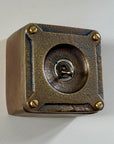 Single Gang Antique Brass Solid Cast Metal Surface Mounting Light Switch Industrial 2 Way