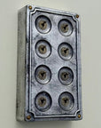 8 Gang 2 Way Solid Cast Metal Conduit Light Switch Industrial
