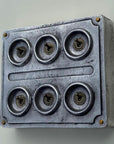 6 Gang 2 Way Solid Cast Metal Conduit Light Switch