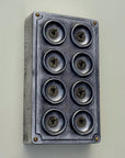 8 Gang 2 Way Toggle Light Switch | Cast Aluminium Surface Mounted