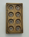 8 Gang 2 Way Antique Brass Solid Cast Metal Conduit Light Switch Industrial