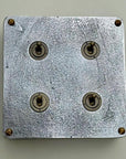 4 Gang 2 Way Solid Cast Metal Conduit Light Switch | Vintage Industrial Style