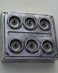 6 Gang 2 Way Solid Cast Metal Conduit Light Switch