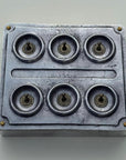 6 Gang 2 Way Solid Cast Metal Conduit Light Switch