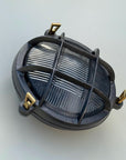 Wroxham Cast Pewter Caged Bulkhead Wall or Ceiling Light - IP65