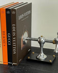 Windlass Bookend Nautical Book Holder Aluminium & Brass Organizer