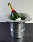XL Top Hat Champagne Ice Bucket | Solid Cast Nickel Plated Wine Cooler