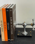 Windlass Bookend Nautical Book Holder Aluminium & Brass Organizer