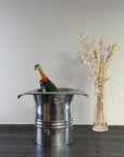 XL Top Hat Champagne Ice Bucket | Solid Cast Nickel Plated Wine Cooler