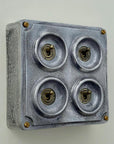4 Gang 2 Way Solid Cast Metal Conduit Light Switch Industrial