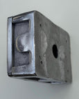 Black Nickel Double Switched 13A Socket | 2 Gang Solid Cast Metal Industrial Power Socket