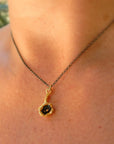 Lily of the Valley Pendant: Woodland Jewelry (Black Rhodium & Gold Plated)-0