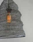 Walton ~ Beehive Large Silver Wire Mesh Lampshade Pendant Ceiling Light