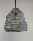 Walton ~ Beehive Large Silver Wire Mesh Lampshade Pendant Ceiling Light