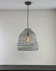 Walton Beehive Large Silver Wire Mesh Lampshade Pendant Light