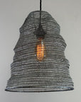 Walton Beehive Large Silver Wire Mesh Lampshade Pendant Ceiling Light