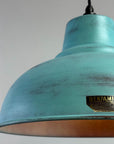 Salthouse XL Copper Verdigris Patina Lampshade Pendant Light - 14.5 Inch